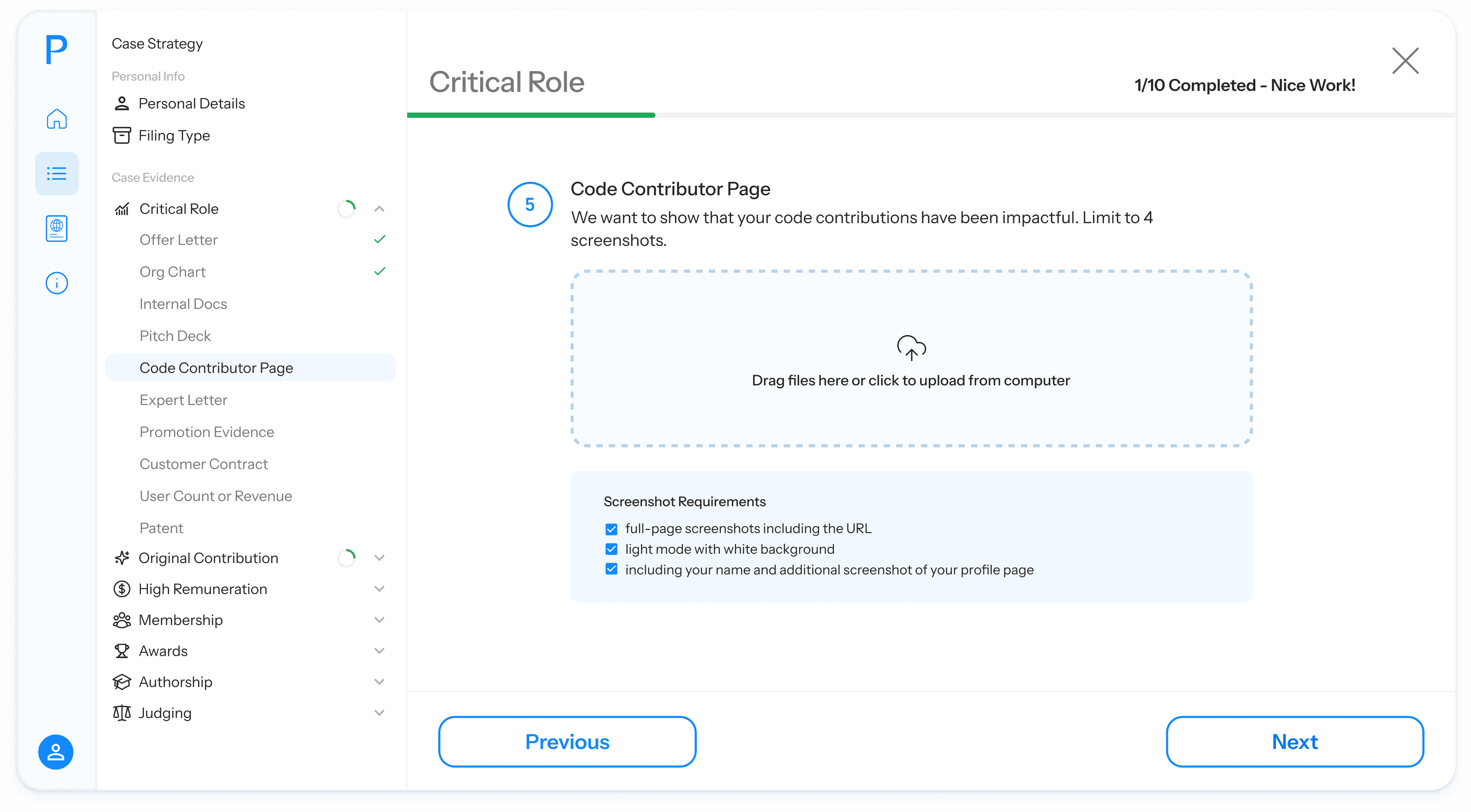 Visa application portal redesign