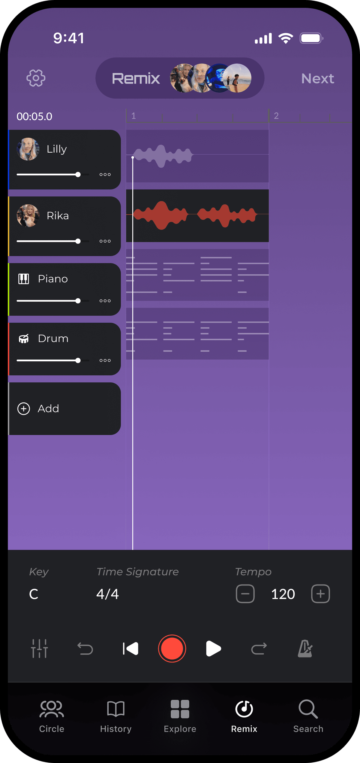 Remix screen