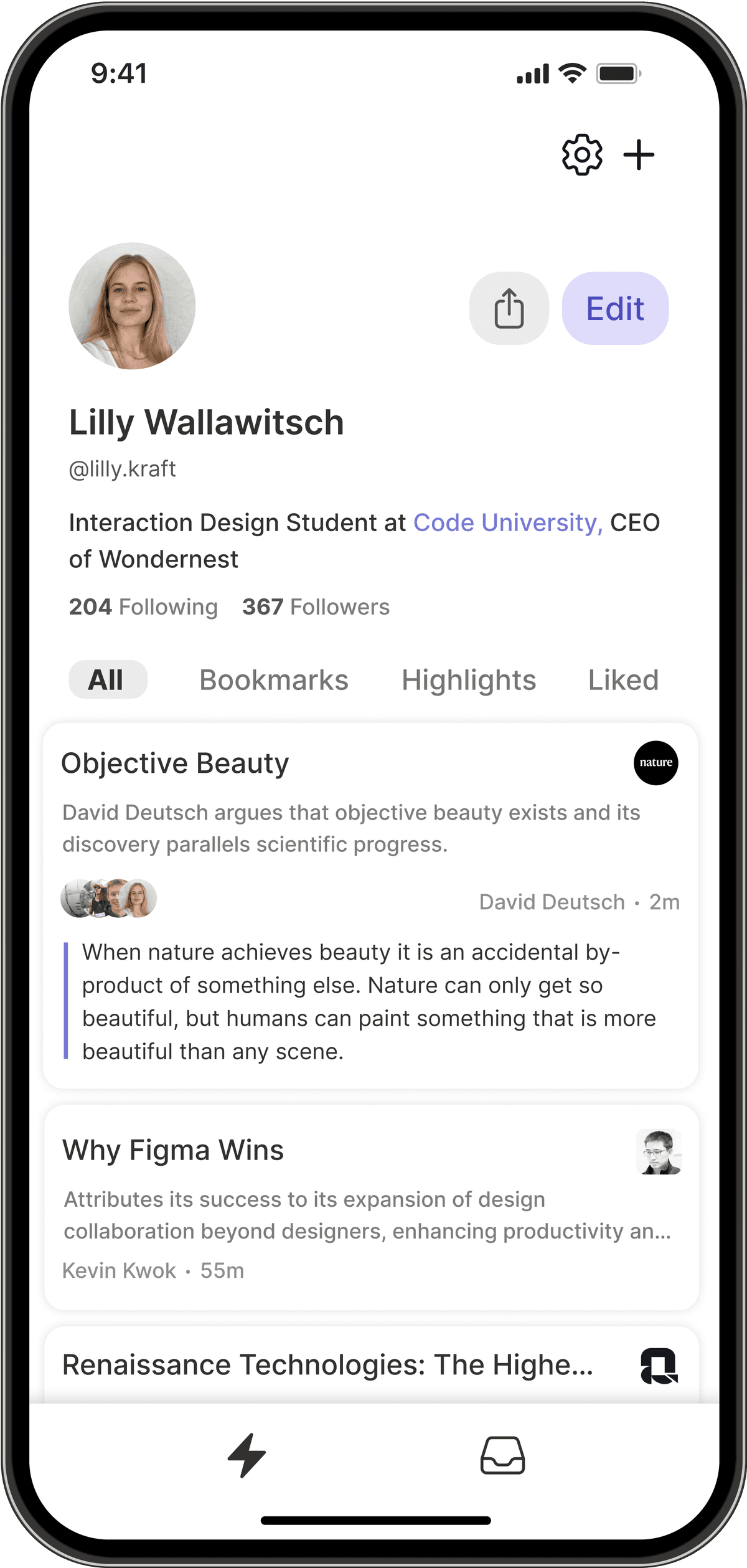 Pick Up app screen 1
